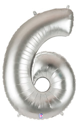 Silver Number Balloon 40"