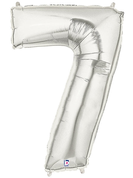 Silver Number Balloon 40"