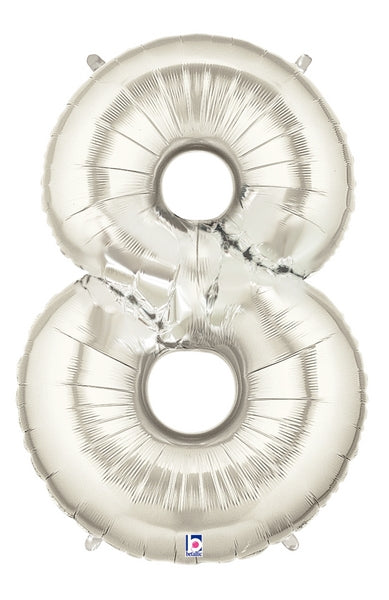 Silver Number Balloon 40"