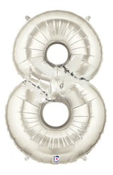 Silver Number Balloon 40"