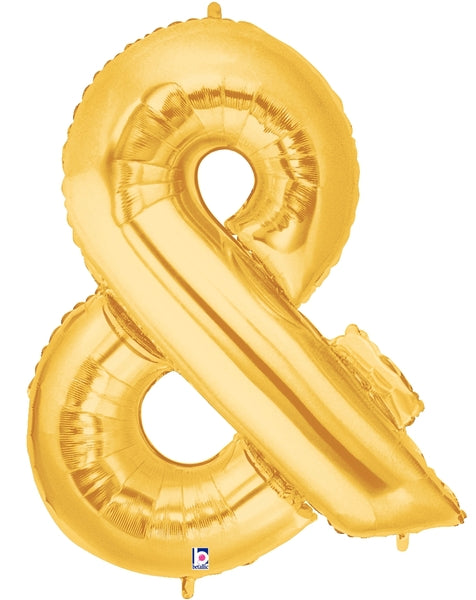 Gold Ampersand Foil Balloon 100cm