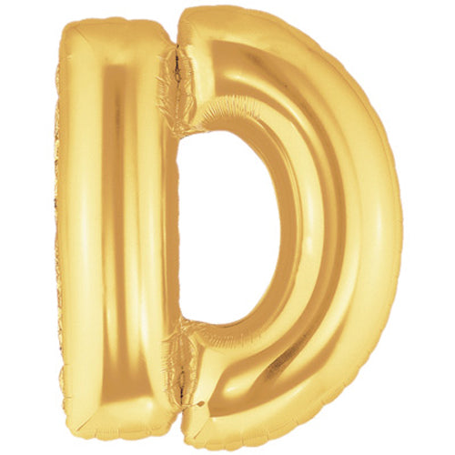 Gold Letter D Foil Balloon 100cm