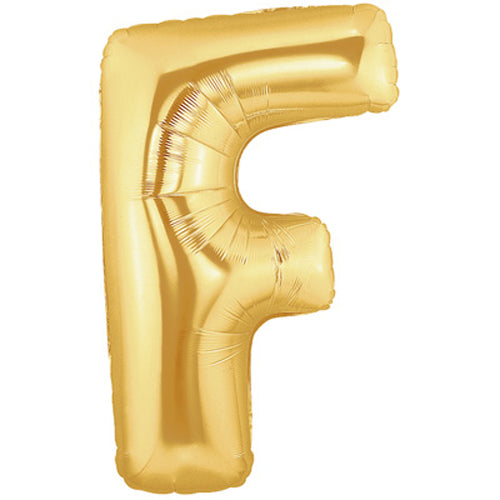 Gold Letter F Foil Balloon 100cm