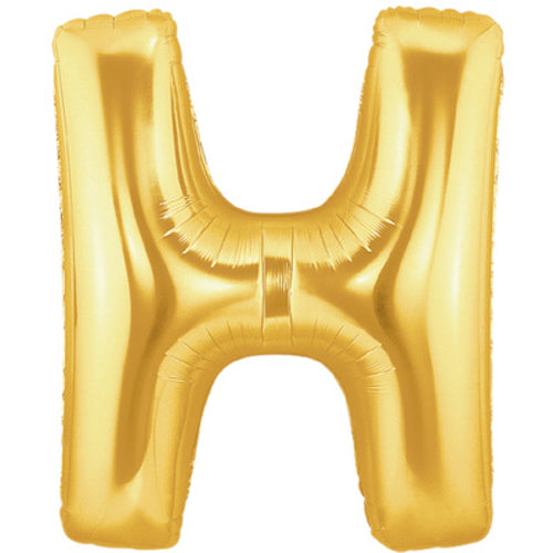 Gold Letter H Foil Balloon 100cm