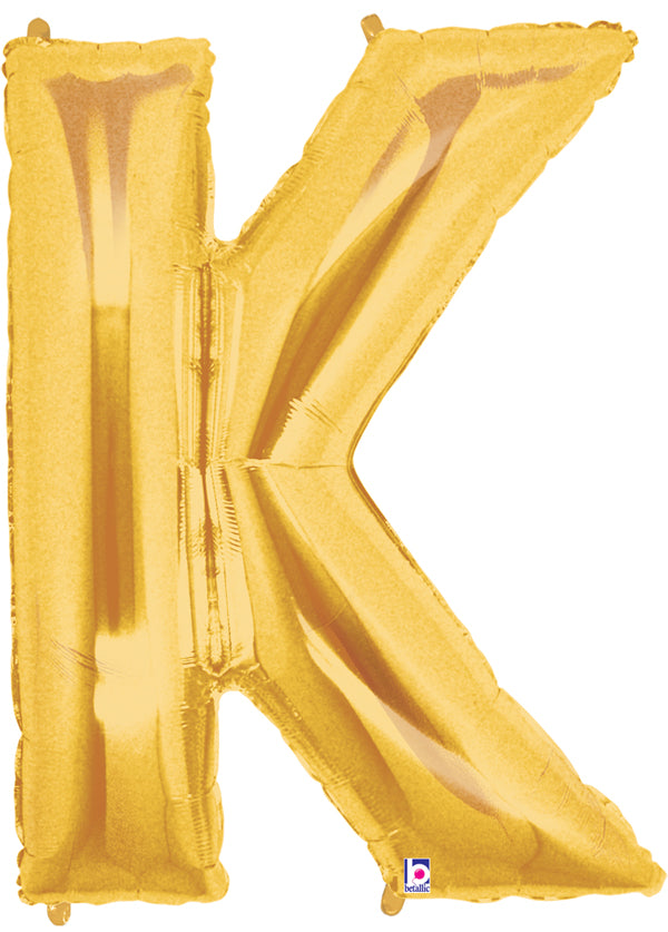 Gold Letter K Foil Balloon 100cm