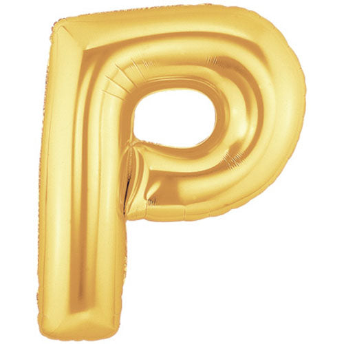 Gold Letter P Foil Balloon 100cm