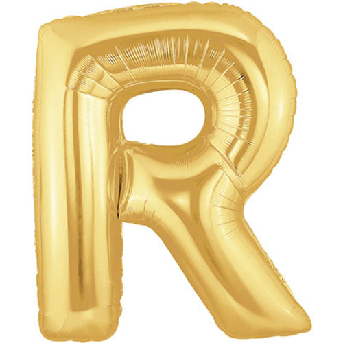 Gold Letter R Foil Balloon 100cm