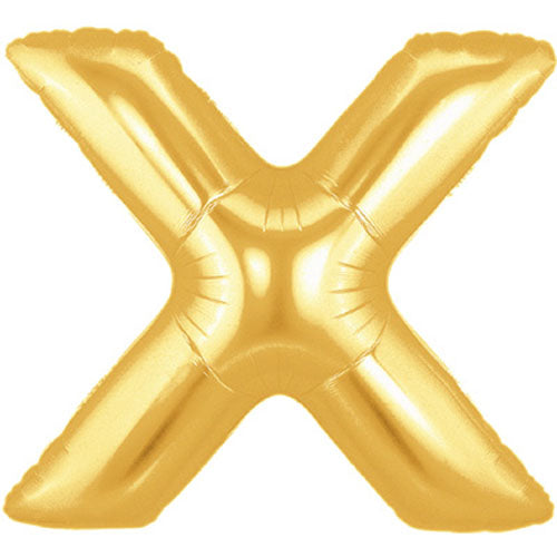 Gold Letter X Foil Balloon 100cm