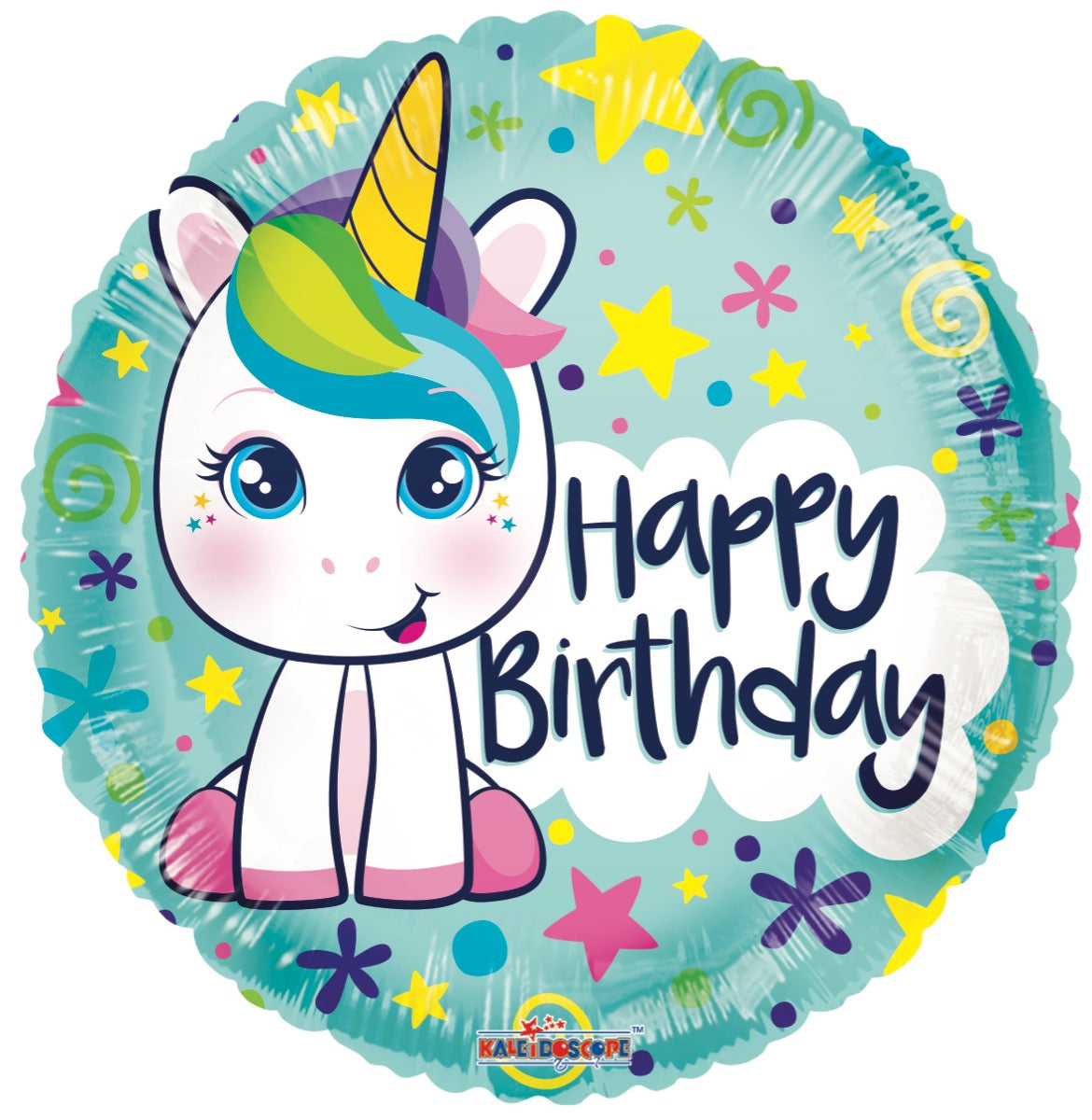 18" Birthday Cute Unicorn Foil Balloon