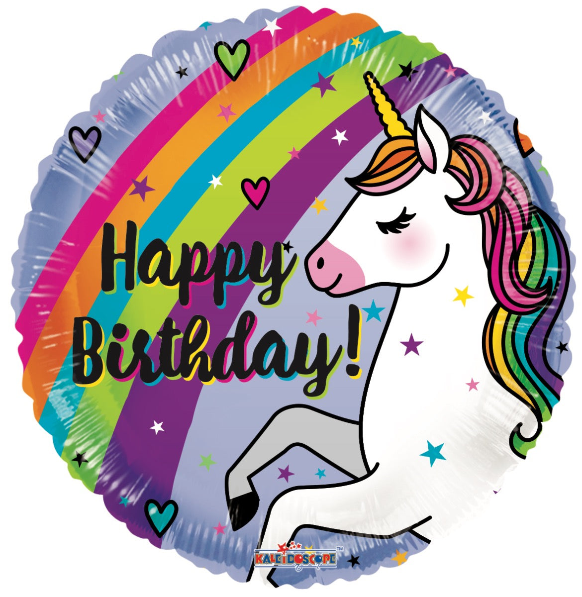 Unicorn & Rainbow Birthday Foil Balloon 18"