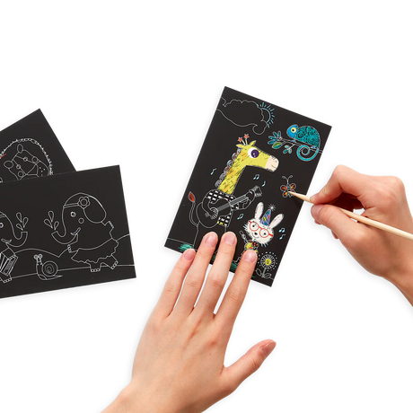 Safari Party Scratch and Scribble Mini Scratch Art Kit
