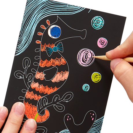Friendly Fish Scratch and Scribble Mini Scratch Art Kit