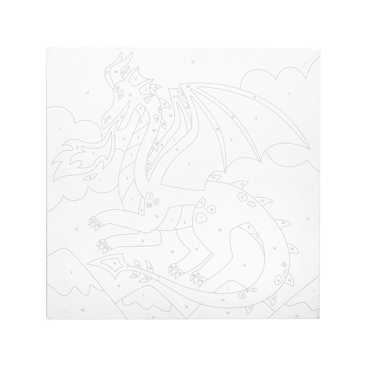 Colorific Canvas Paint by Number Kit - Fantastic Dragon