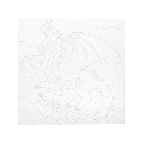 Colorific Canvas Paint by Number Kit - Fantastic Dragon