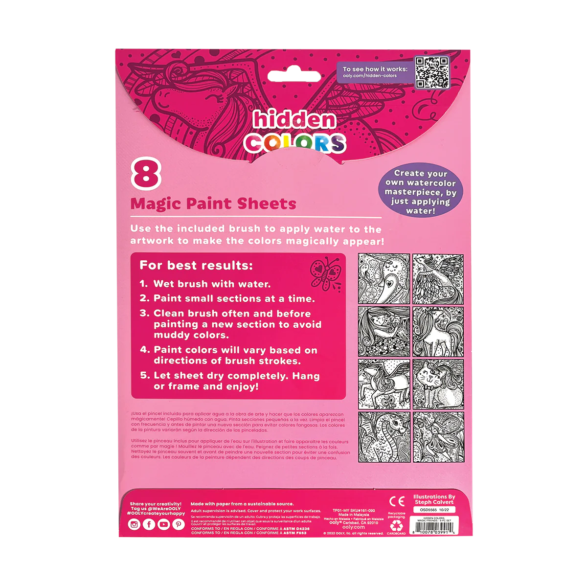 Hidden Colors Magic Paint Sheets - Magic Friends