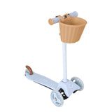 سكوتر إيفو ميني كروزر أزرق سماوي – سكوتر للأطفال مع سلة أمامية / لعبة ركوب بإضاءة