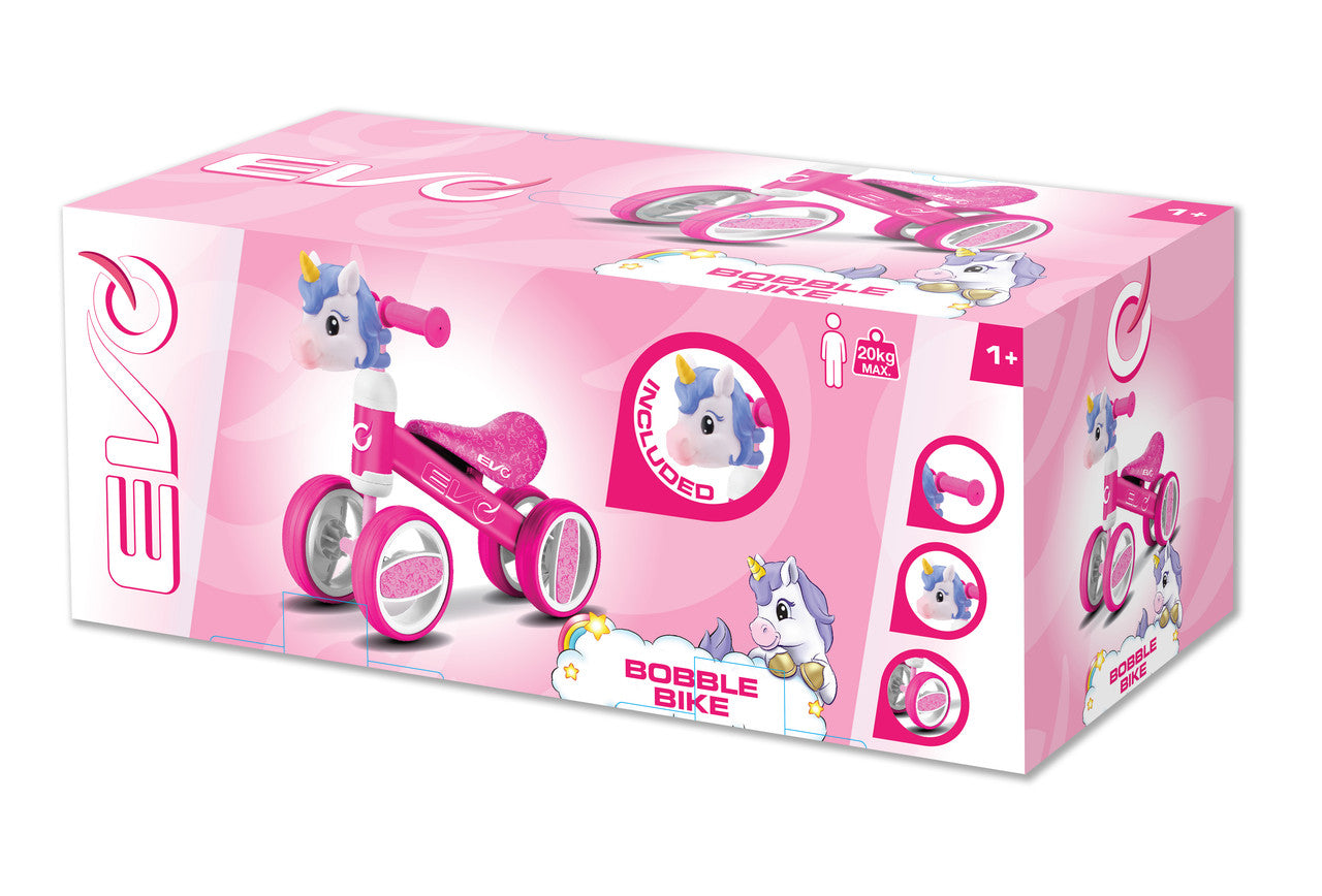دراجة بوبل إيفو برأس شخصية اليونيكورن – لعبة ركوب تفاعلية للأطفال