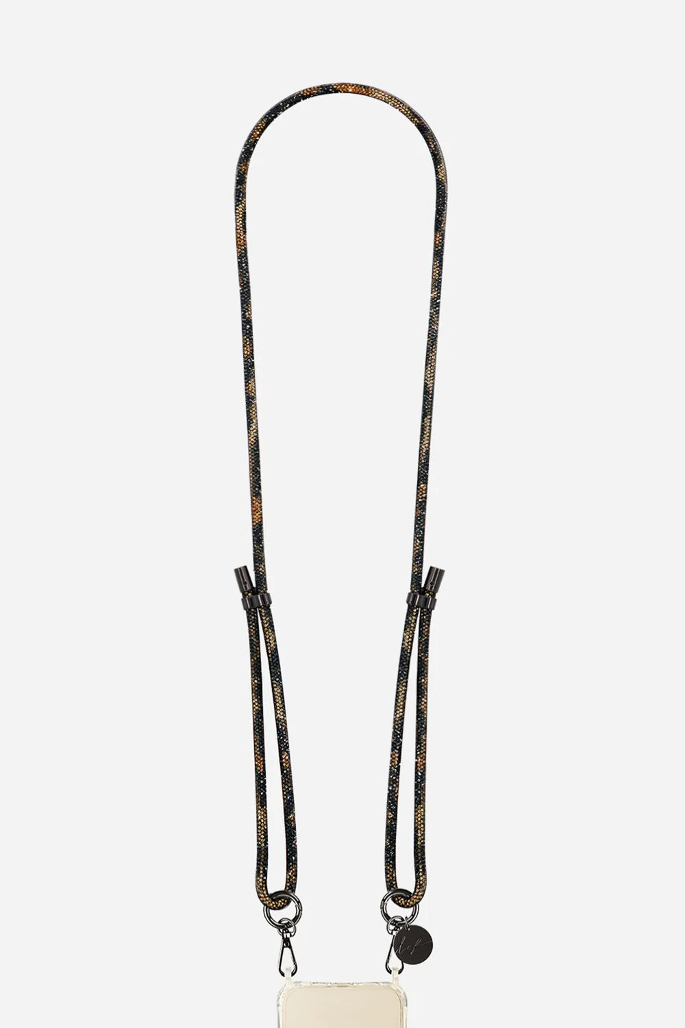 Mariah Black and Gold Cord Chain 120 cm