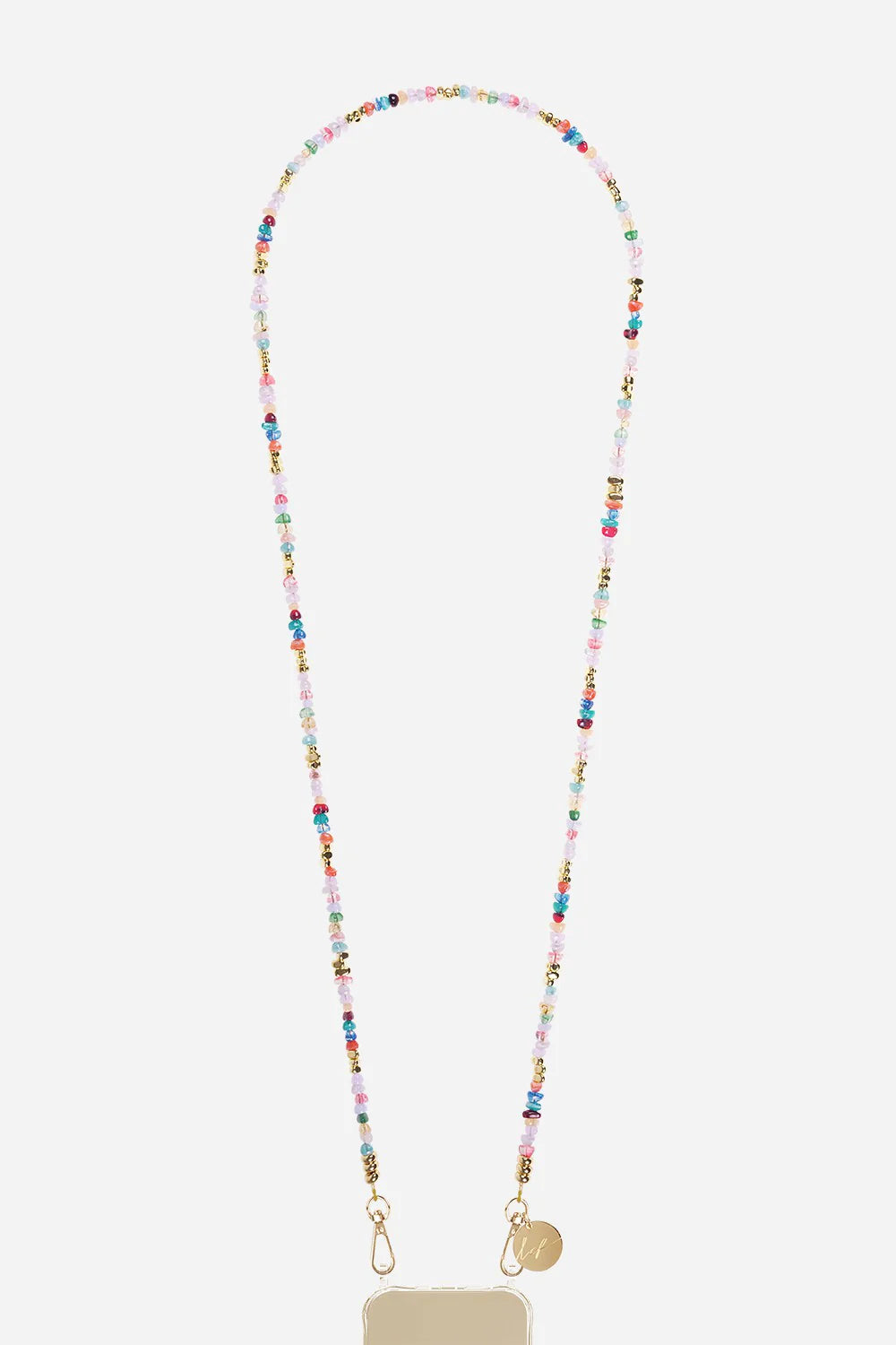 Liviya Long Chain with Multicolored Beads 120 cm