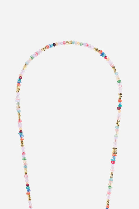 Liviya Long Chain with Multicolored Beads 120 cm