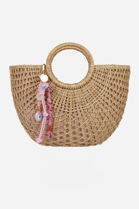 Bobby Bag Charm - Red Bandana and Pearls