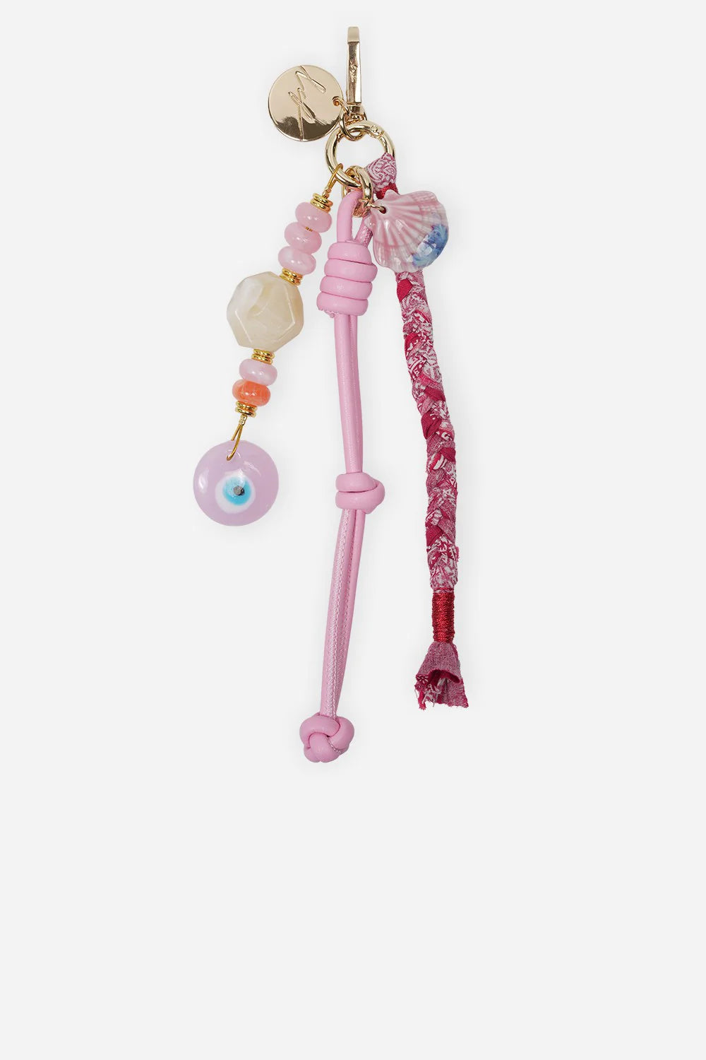 Bobby Bag Charm - Red Bandana and Pearls