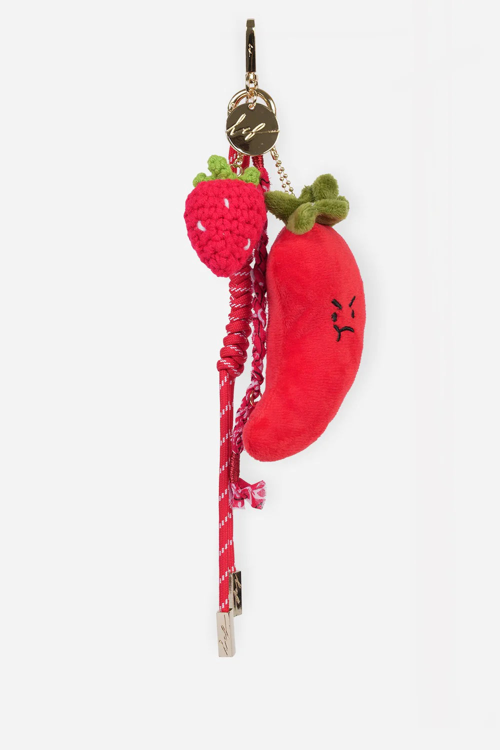 Bobby Bag Charm - Red Bandana, Strawberry and Chili Pepper