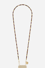 Liviya Long Chain with Brown Beads 120 cm