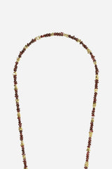 Liviya Long Chain with Brown Beads 120 cm