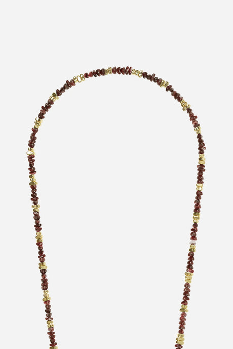 Liviya Long Chain with Brown Beads 120 cm