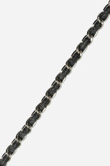 Cali Metal Silver and Black Jean Long Chain 120 cm