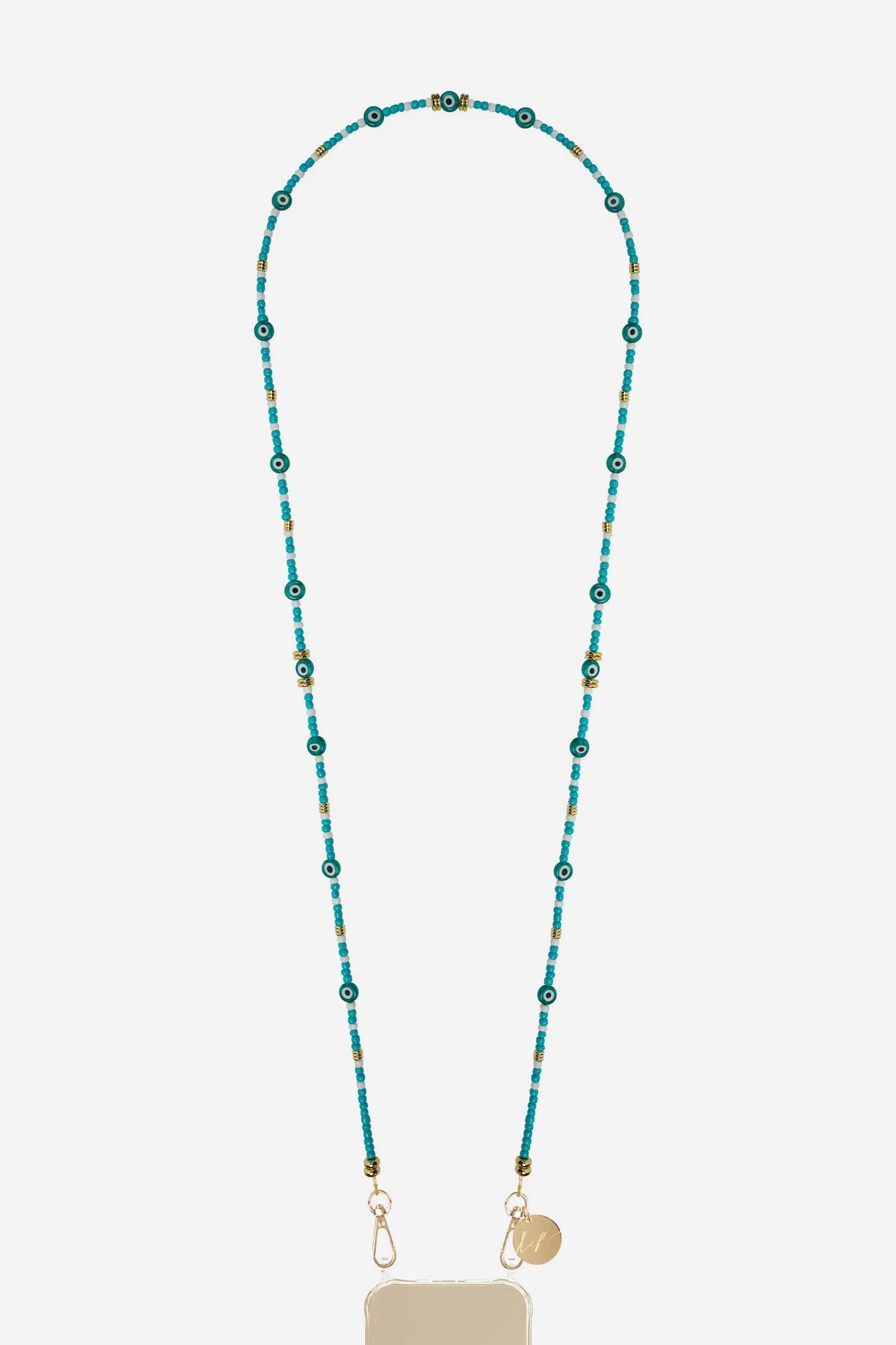 PAROS LONG NECKLACE TURQUOISE 120 CM