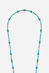 PAROS LONG NECKLACE TURQUOISE 120 CM