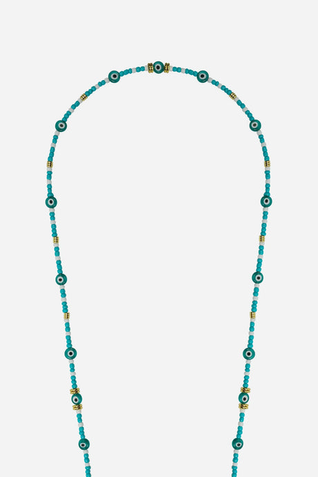 PAROS LONG NECKLACE TURQUOISE 120 CM