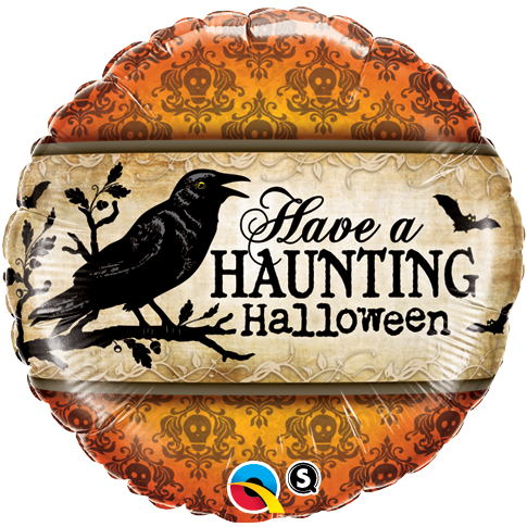 Have A Haunting Halloween Foil Balloon 18"