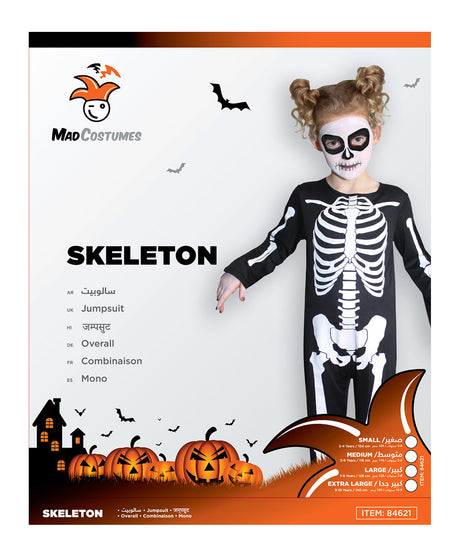 Skeleton Halloween Costume - Black