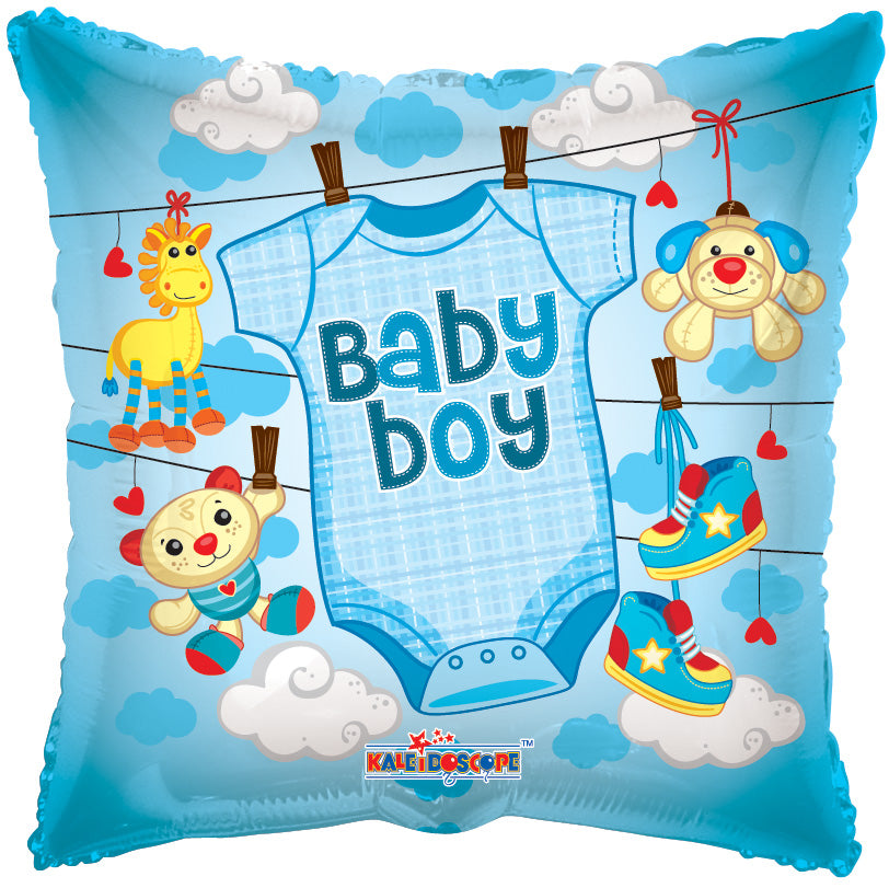 Baby Boy Clothes Foil Balloon 18"