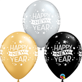 Happy New Year Confetti Latex Balloon 11"