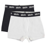 Justin 2-pack Black White Boxer Shorts