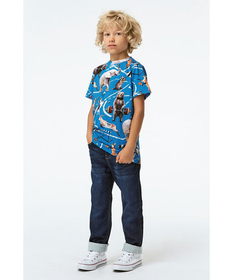 بنطلون جينز أوغستينو باللون النيلي الداكن 