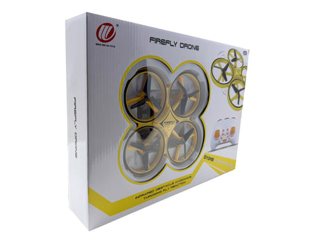 Remote Control Drone Yellow– Rechargeable 3.7V Battery Included, 3*AA Not Included, No Camera