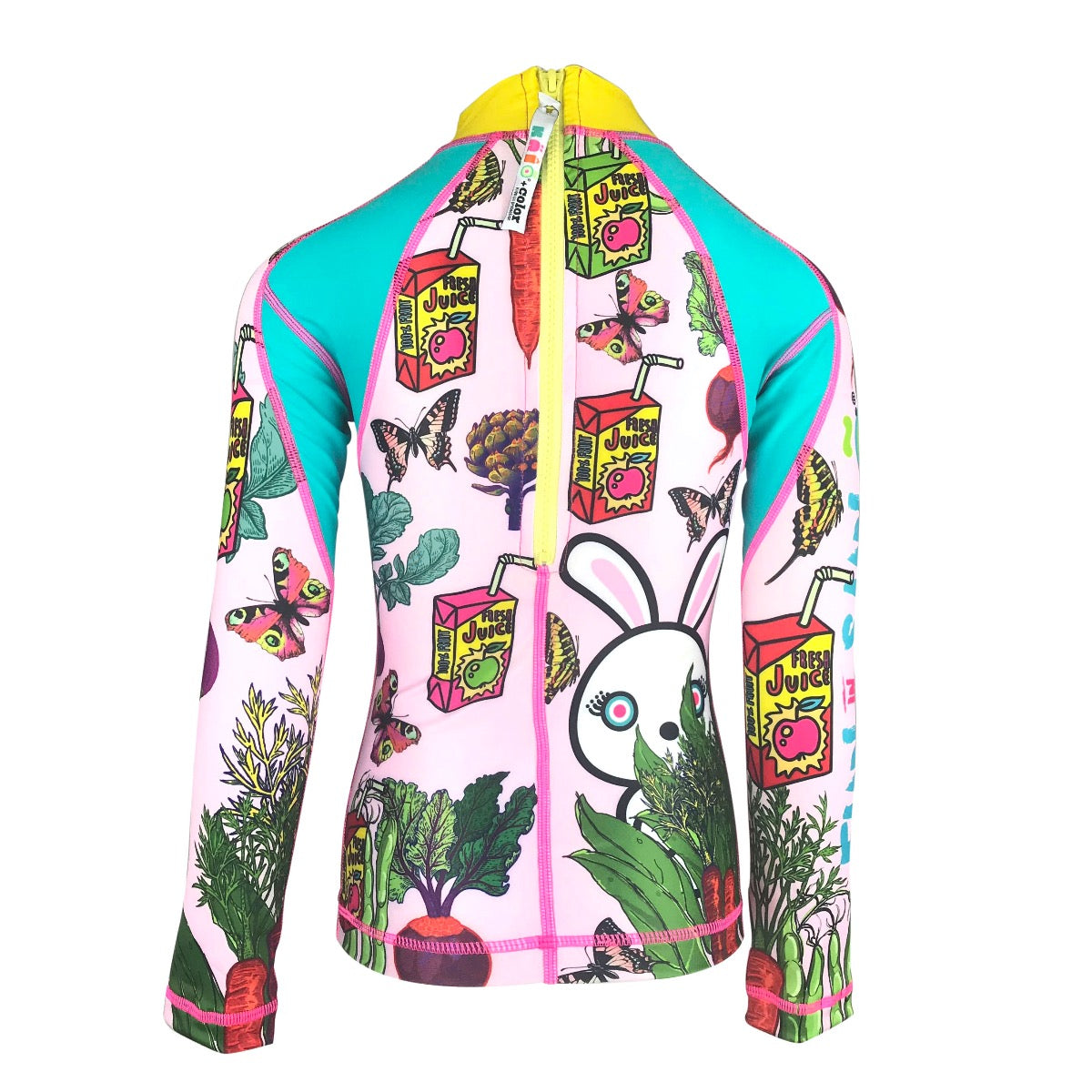 Bunny Veggies Rashguard Set with Shorts