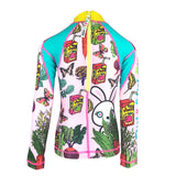 Bunny Veggies Rashguard Set with Shorts