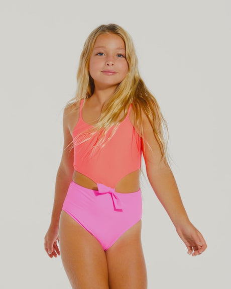 Neon Pink and fuchsia Swimsuit