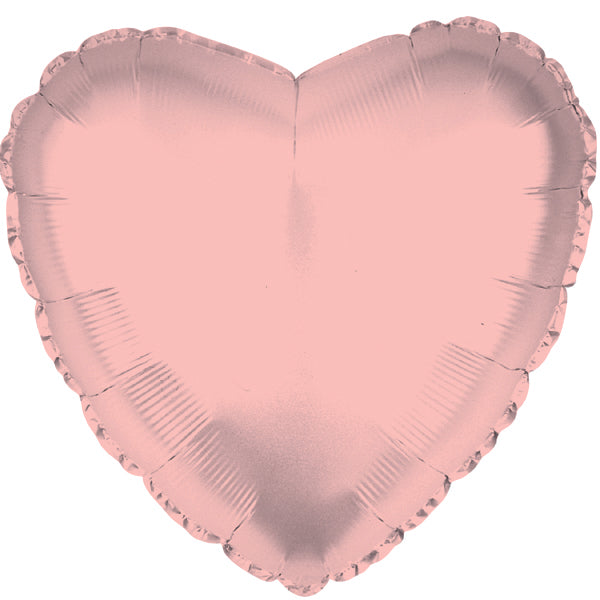 Rose Gold Heart Foil Balloon 18"