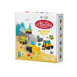 Construction Vehicles. Colorful modeling air-dry clay, 12 cans