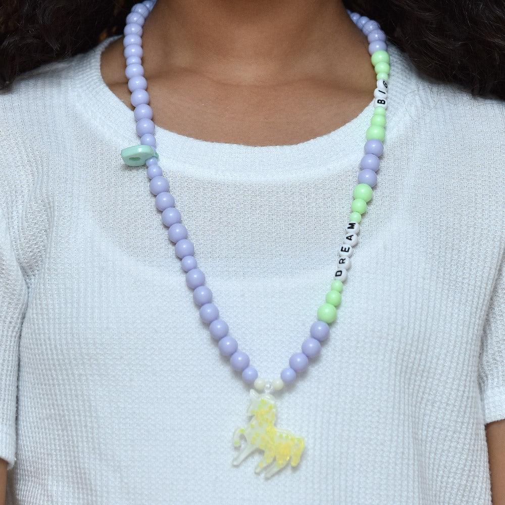 Dream Big Unicorn Beads Necklace With Details