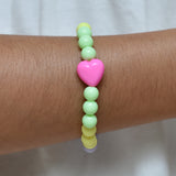 Heart Mixed Colors Beads Bracelet