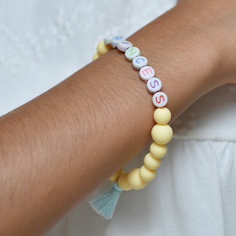 Princess Matte Beads With Tassels Bracelet