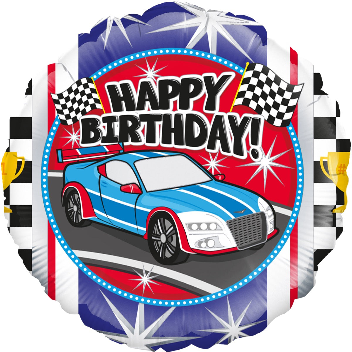 18" Sports Car Birthday Foil Balloon